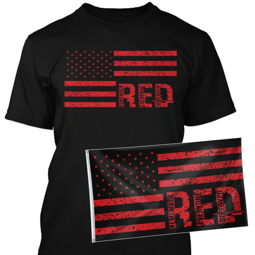 Remember Everyone Deployed American Shirt + Free Matching 3x5' Flag