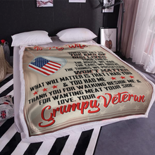 Load image into Gallery viewer, Valentine&#39;s Gift To My Wife From Your Grumpy Veteran - Premium Sherpa Blanket