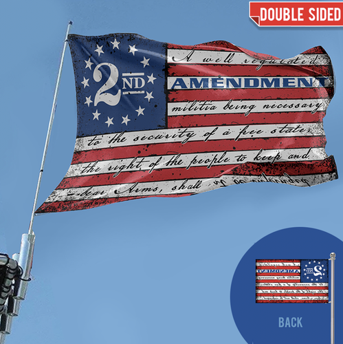 **PREMIUM DOUBLE-SIDED** This Well Defend 2nd Amendment Vintage American Flag