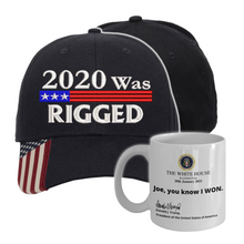 Load image into Gallery viewer, 2020 Was Rigged Hat with You Know I Won Mug